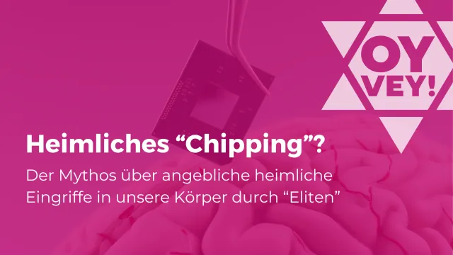 Titelbild des Beitrags zu "Heimliches 'Chipping'?" mit einem Bild, auf dem ein Mikrochip in ein menschliches Gehirn gesteckt wird.