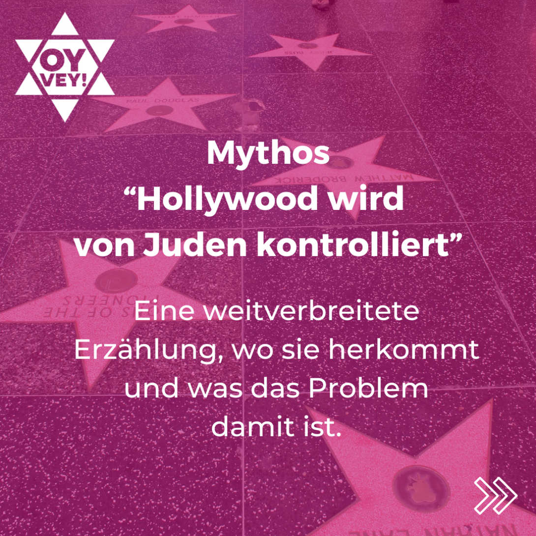 Mythos “Hollywood wird  von Juden kontrolliert”. Eine weitverbreitete Erzählung, wo sie herkommt und was das Problem  damit ist.